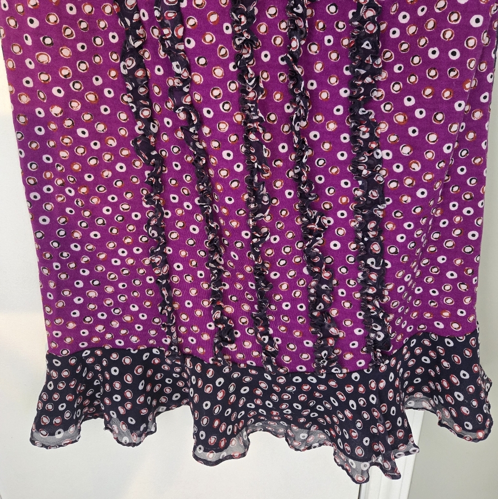 Diane Von Furstenberg Sebina Dress Size 6 Wool/Silk Pirouette Dot Amethyst - Picture 7 of 10